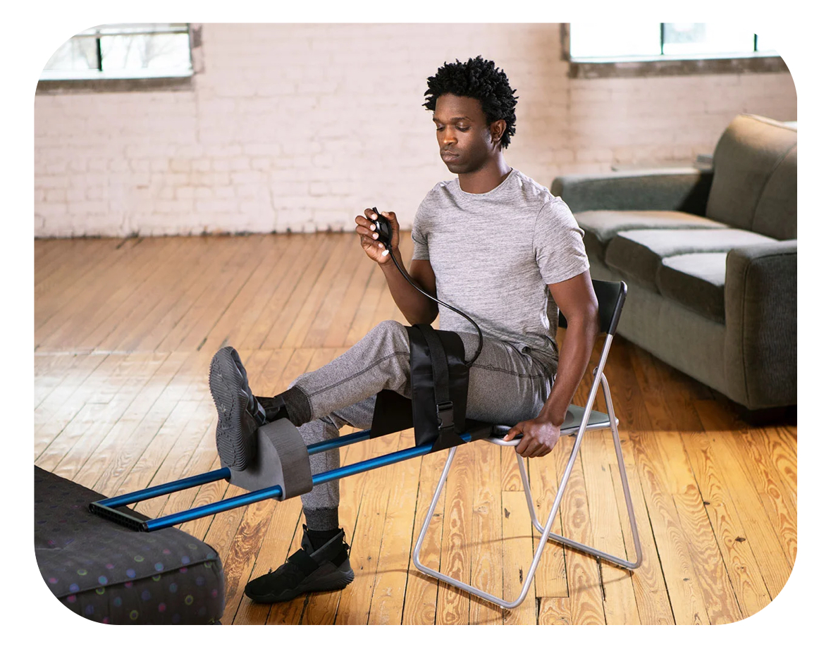 Increase range of motion using a medicare approved Ermi Knee Extensionater device